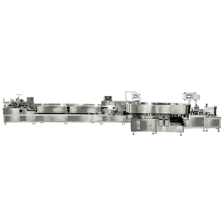 Automatic four side seal iodine cotton swab production line