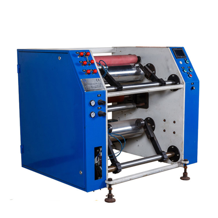 Two shaft cling film rewinding machine