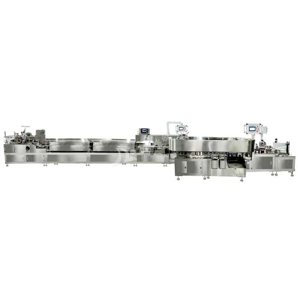 Automatic four side seal iodine cotton swab production line
