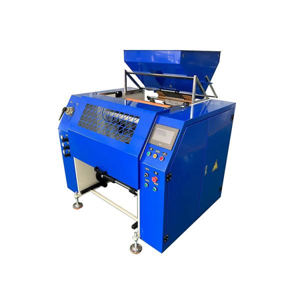 Automatic single station cling film rewinder with safety cover