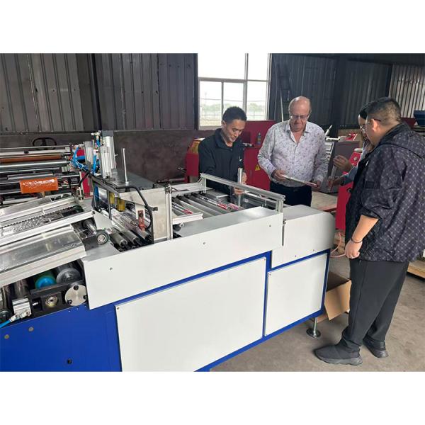 Poland customer come to inspect automatic aluminum foil roll shrink packaging machine