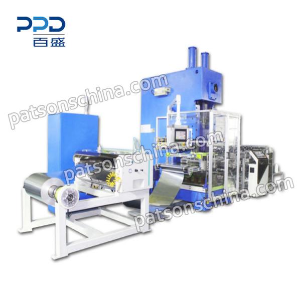 Aluminium foil food dish container production line with safety cover